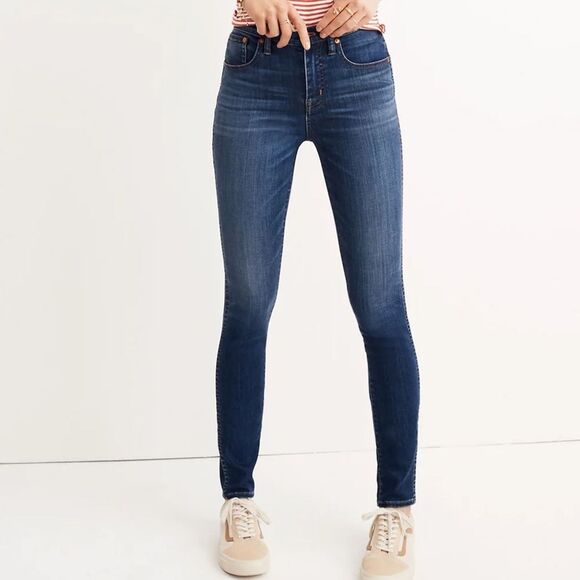 Madewell 10" High-Rise Skinny Jeans Size 26 in Danny Wash: TENCEL™ Denim Edition - Picture 1 of 14